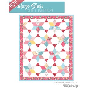 Vintage Stars Downloadable PDF Quilt Pattern | Flamingo Toes