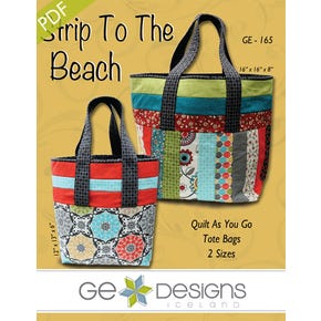 Strip to the Beach Bag Downloadable PDF Sewing Pattern | G.E. Designs
