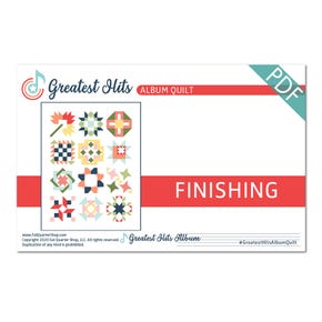 2020 Finishing Greatest Hits Album Quilt Card Downloadable PDF Pattern | Sew Sampler