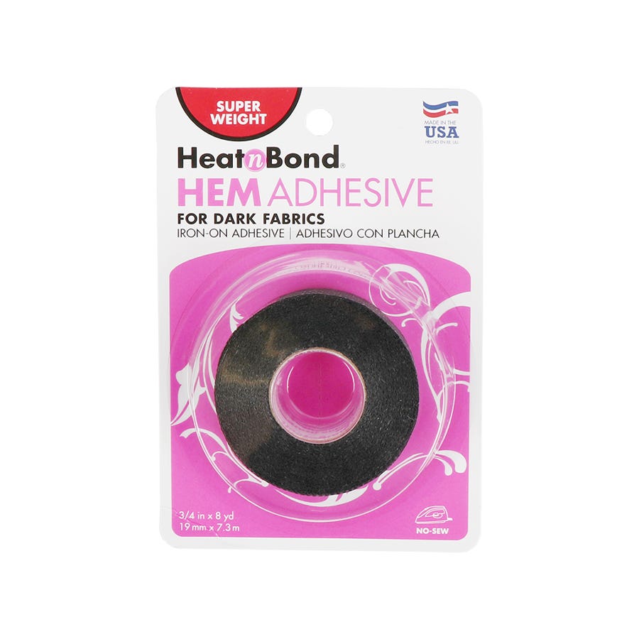 HeatnBond Hem Iron-On Adhesive Super Weight 3/4 Inch x 8 Yards White 
