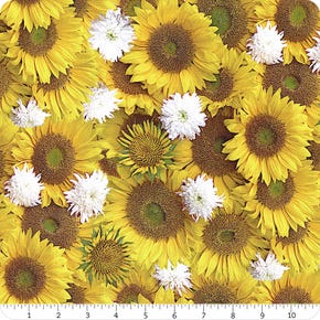 Hand Picked: Forget Me Not Sunflair Yardage | SKU# MASD10311-S