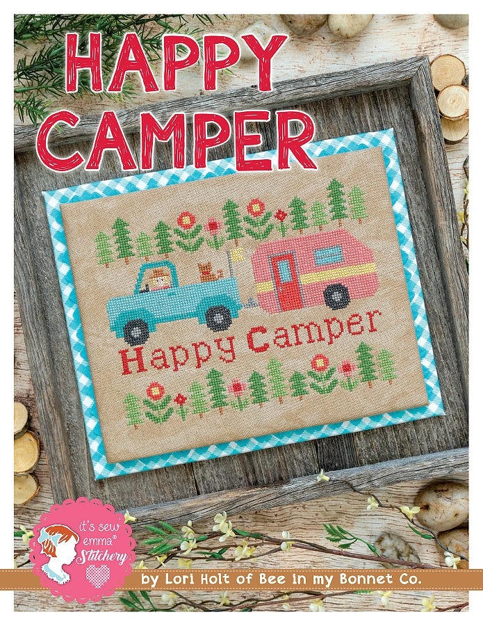 PDF Cross Stitch Pattern Retro Yellow and White Camper