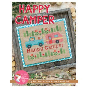 Happy Camper Cross Stitch Pattern| Lori Holt of Bee in my Bonnet #ISE-408