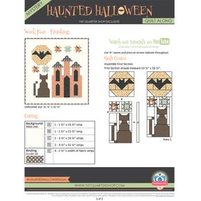 Haunted Halloween Mystery Quilt Along Week Four - Finishing - Quilt Pattern | Free PDF Fat Quarter Shop Exclusive