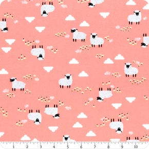 Hello Sleepy Flannel Bubble Gum Counting Sheep Yardage | SKU# 20368-262