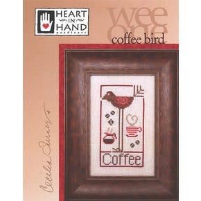 Coffee Bird Wee One Cross Stitch Pattern | Heart in Hand