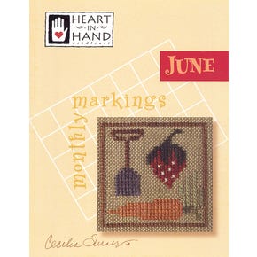 June Monthly Markings Cross Stitch Pattern | Heart in Hand