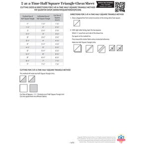5 in 1 Half-Square Triangle Cheat Sheet | Free PDF Guide by Fat Quarter Shop