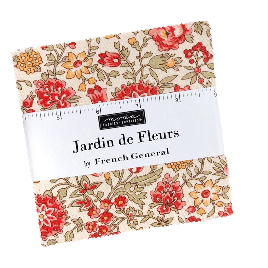 Jardin De Fleurs Rouge 13897 12 by French General for Moda Fabrics