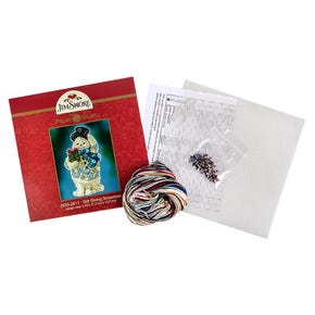 Gift Giving Snowman Cross Stitch Kit | Jim Shore with Mill Hill #JS20-2011