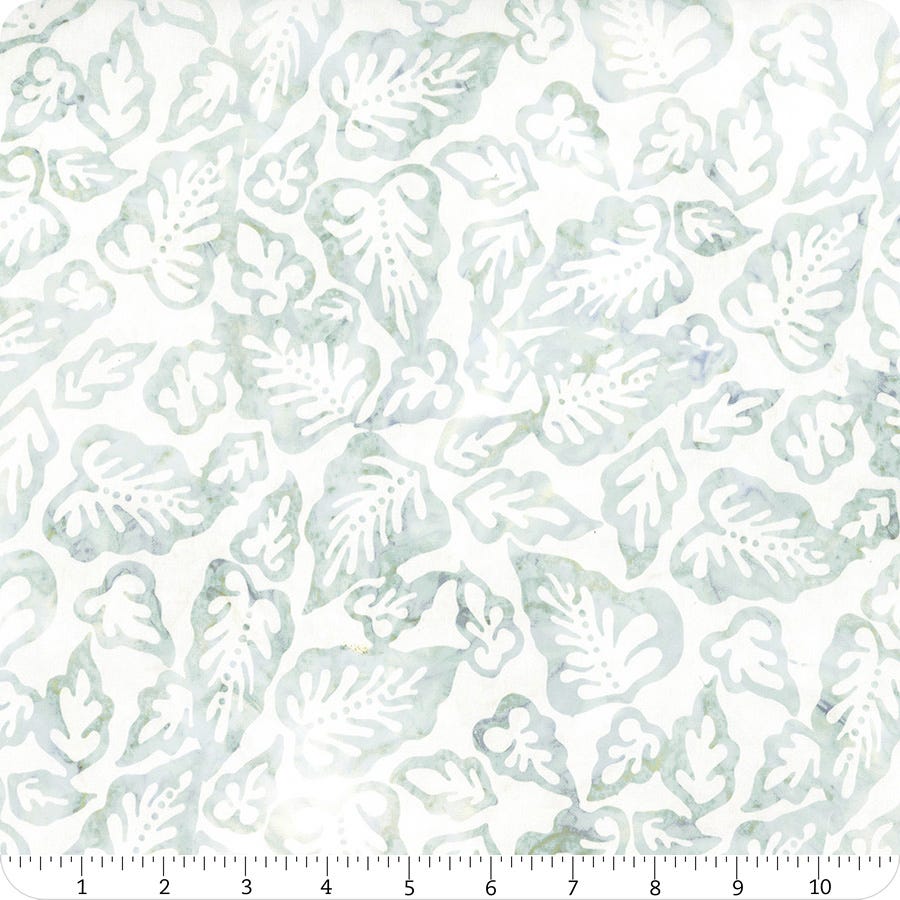 Juniper Tonga Batiks Dove Tossed Leaves Yardage | SKU# B3568 Juniper Tonga Batiks Dove Tossed Leaves Yardage | SKU# B3568