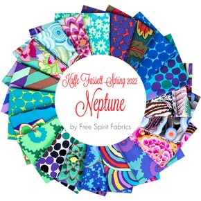 Kaffe Fassett Spring 2022 Neptune Fat Quarter Bundle | Free Spirit Fabrics