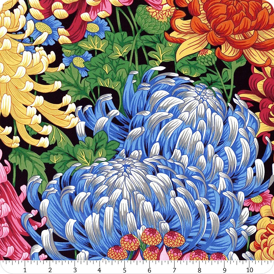 Kaffe Fassett Hokusai's Mums Natural