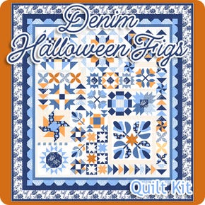 Denim Halloween Figs Quilt Kit | Featuring Denim & Daisies by Fig Tree Quilts