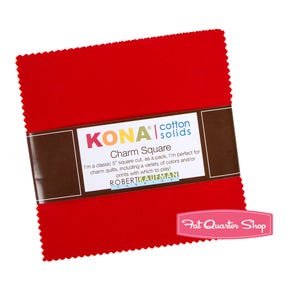 Bright Rainbow Kona Cotton Solids Charm Pack | SKU# CHS-734-42