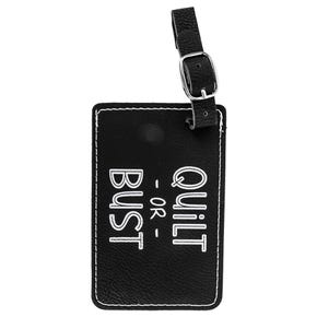 Black Quilt or Bust Luggage Tag | Wholesale Boutique #L604