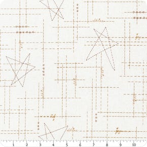 Linen Closet White Wash Stitched Star Texture Yardage | SKU# 3071-30