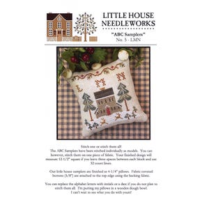 LMN ABC Samplers 5 Cross Stitch Pattern | Little House Needleworks