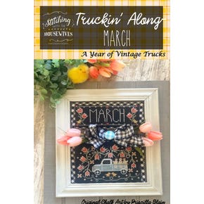 March Truckin' Along Cross Stitch Pattern | Stitching with the Housewives