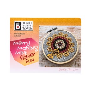 Merry Making Mini: Flower Fun Cross Stitch Pattern | Heart in Hand