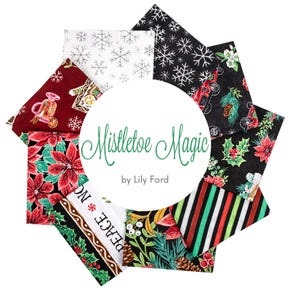 Mistletoe Magic Fat Quarter Bundle | Lily Ford for Blank Quilting Corporation
