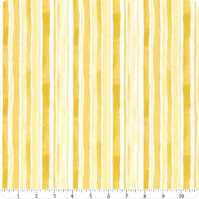 Misty Morning Yellow and White Watercolor Stripe Yardage | SKU# 9964-44