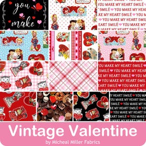 Vintage Valentine Fat Quarter Bundle | Michael Miller Fabrics