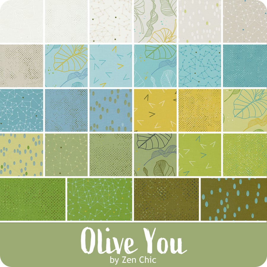 Olive You Fat Quarter Bundle | Zen Chic for Moda Fabrics