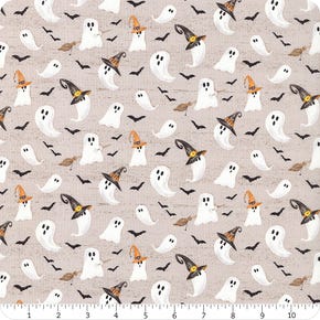 Monthly Placemats Gray October Ghosts Yardage | SKU# C12419-GRAY