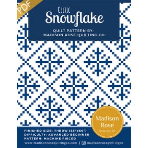 Celtic Snowflake Downloadable PDF Quilt Pattern | Madison Rose Quilting Co. 