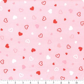 Cozy Cotton Pink Heart Flannel Yardage | SKU# 21362-10