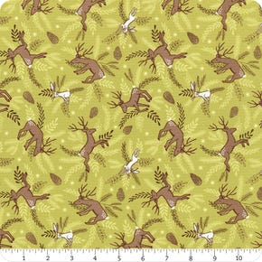 New Forest Winter Forest Green Deer & Hare Yardage | SKU# LEIC60-1