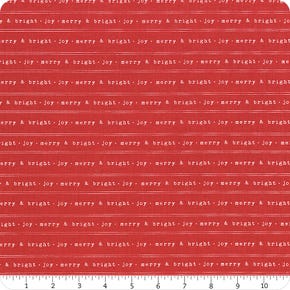 Old Fashioned Christmas Red Text Yardage | SKU# C12135-RED