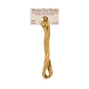 Olive Weeks Dye Works 6 Strand Hand-Dyed Embroidery Floss| Weeks Dye Works #WDW-2211 