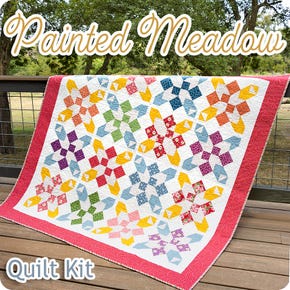 Painted Meadow Quilt Kit | Featuring Zinnia by April Rosenthal