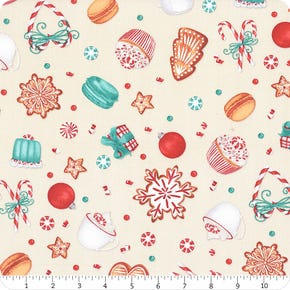 Peppermint Parlor Cream Sweets Toss Yardage | SKU# 27636-237