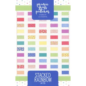 Stacked Rainbow Quilt Pattern | Prairie Grass Patterns #PGP-176