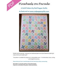 Pinwheels on Parade Downloadable PDF Quilt Pattern | Red Pepper Quilts