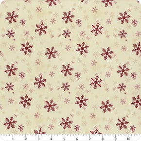 Postcard Christmas Light Butter Snowflakes Yardage | SKU# Y3513-58