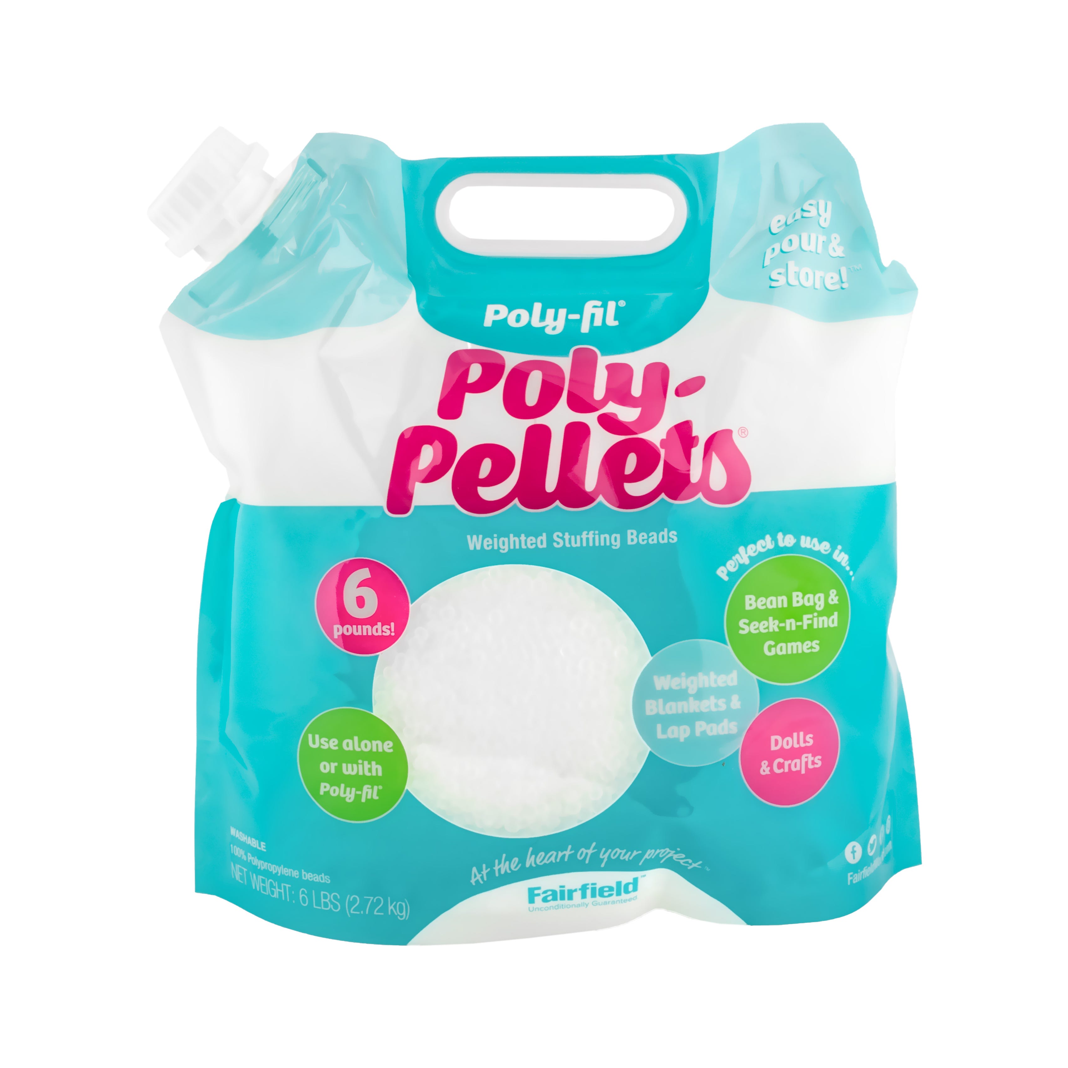 Fairfield Poly-Pellets Weighted Stuffing Beads-6lb FOB: MI, FPP6