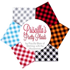 Priscilla's Pretty Plaids Fat Quarter Bundle | Priscilla Blain of Stitching with the Housewives for Henry Glass Fabrics