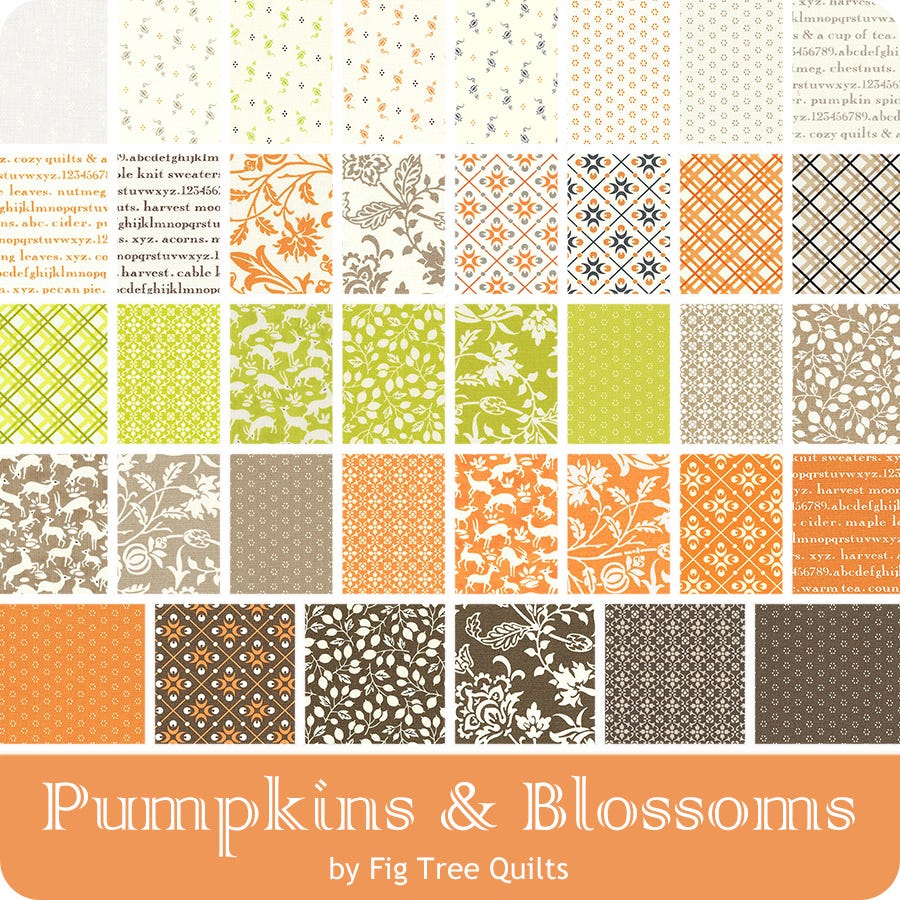 for Moda Jelly Roll by Fig Tree & Co Pumpkins Blossoms