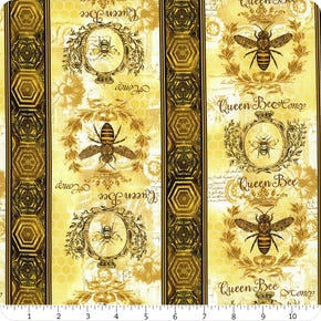 Queen Bee Bee 11" Stripe Digitally Printed Yardage | SKU# CD1354-BEE