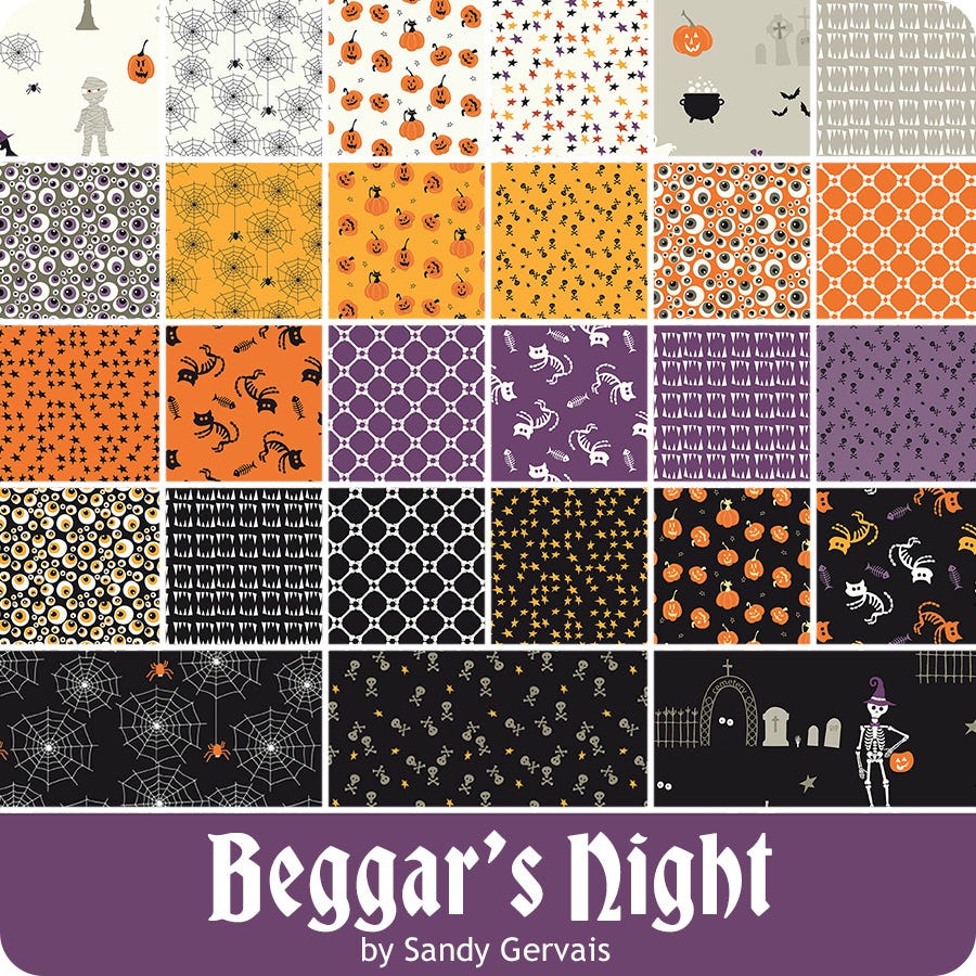 Beggar's Night Fat Quarter Bundle Sandy Gervais for Riley Blake