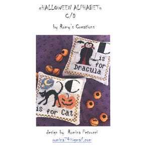 C/D Halloween Alphabet Cross Stitch Pattern | Romy's Creations