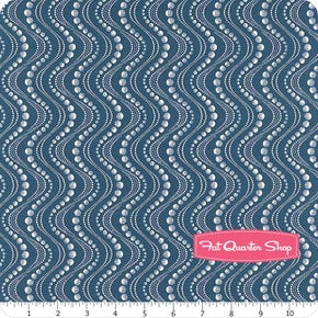 Red & Blue...and Roses Too! Blue Wave Yardage | SKU# 8395-510 