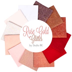Rose Gold Glitter Fat Quarter Bundle | Studio RK for Robert Kaufman Fabrics