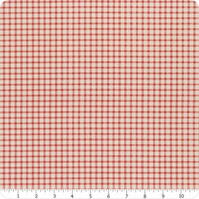 Roselyn Taupe and Red Gingham Yardage | SKU# 14918-17