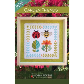 Garden Friends Downloadable PDF Cross Stitch Pattern | Robin Pickens