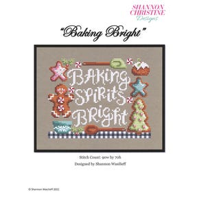 Baking Bright Cross Stitch Pattern | Shannon Christine Designs